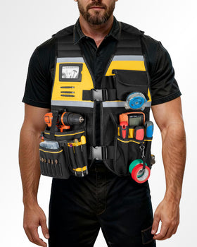 Trahzia vest with reflective strips for better visibility in low light
