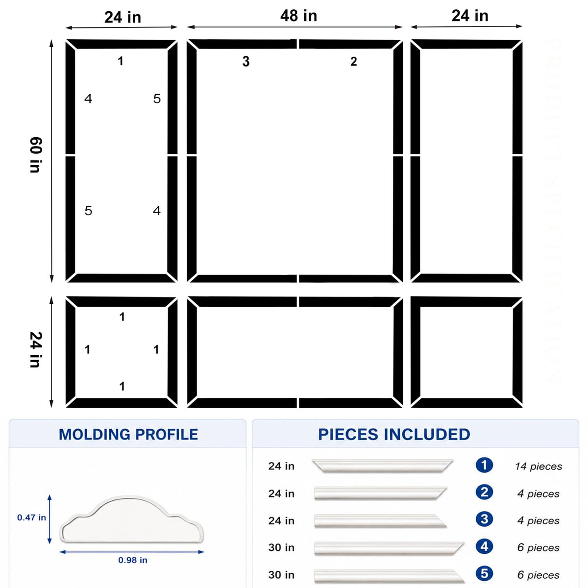 Train2 Art pre-cut 24-inch strips ready for effortless wall paneling.