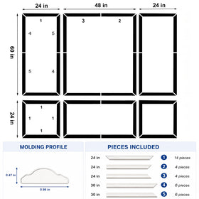 Train2 Art pre-cut 24-inch strips ready for effortless wall paneling.