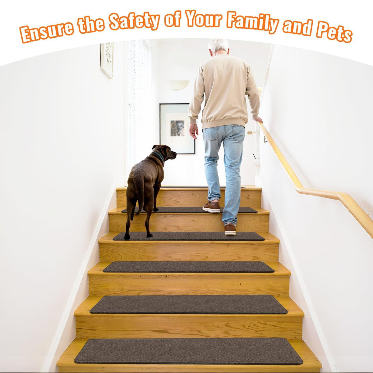 TranquilMoments shown with kids and pets for safe, quiet stairs.