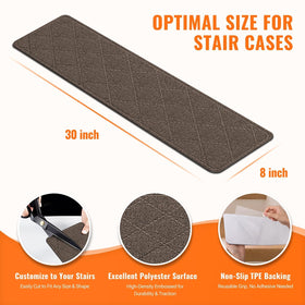 TranquilMoments non-slip backing provides secure grip on wooden stairs.