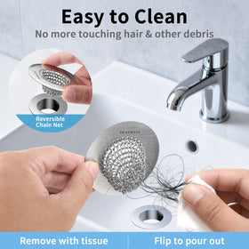 TRAPMATE anti-clog bathroom drain protects against blockages in busy bathrooms