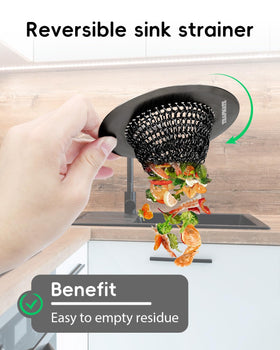 TRAPMATE anti-clogging basket design illustrates smooth water flow