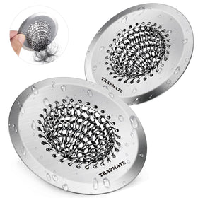 TRAPMATE bathtub drain-strainer installed prevents hair clogs and keeps water flowing