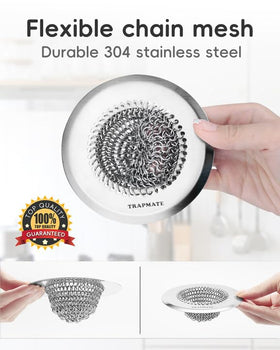 TRAPMATE includes a convenient stopper to store water for rinsing produce.