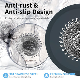 TRAPMATE easy-clean drain-cover wipes clean after use
