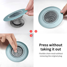 TRAPMATE fits flat and pop-up drains for versatile bathroom use.