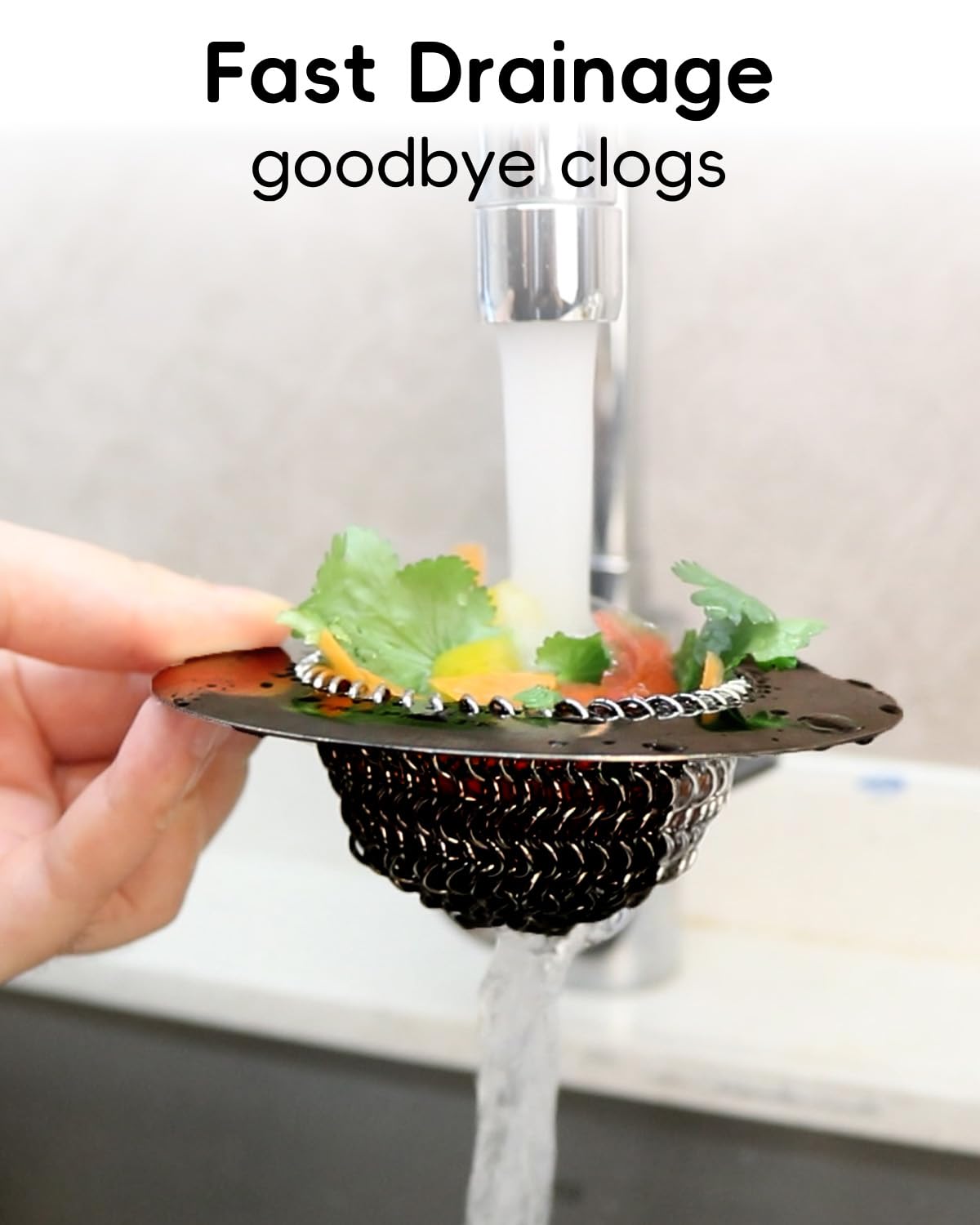 TRAPMATE large-capacity design captures more waste in the sink