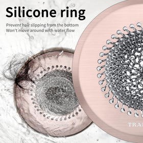 TRAPMATE rose gold 304 stainless steel mesh—durable hair filtration
