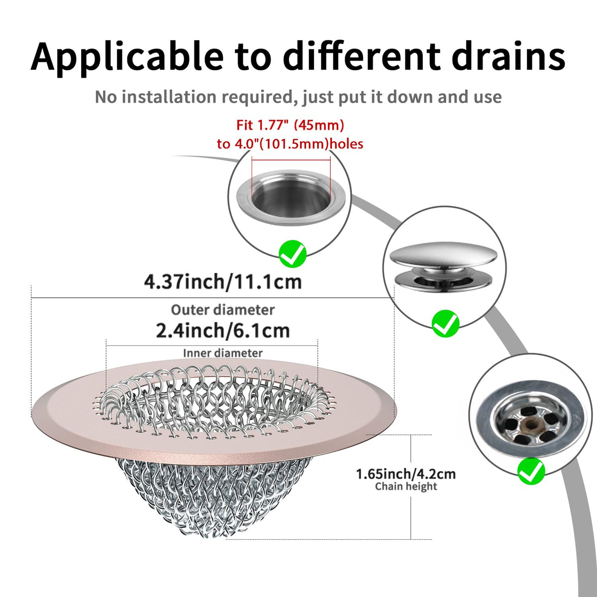 TRAPMATE anti-slip base—keeps catcher secure during drainage