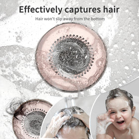 TRAPMATE rose gold drain hair catcher cleaning—easy disposal after catching hair