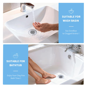 TRAPMATE rust-resistant drain cover complements bathroom decor while protecting drains