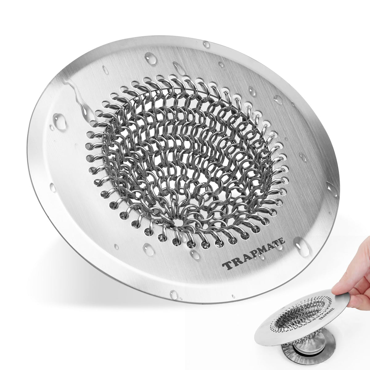TRAPMATE shower drain hair catcher protects drains and catches hair at the source.