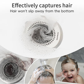 TRAPMATE silicone base keeps the protector in place during showering.