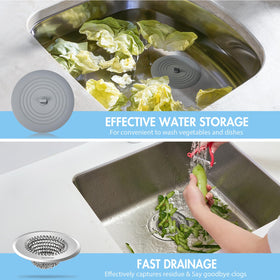 TRAPMATE sink stopper assembly enables quick sealing for water-saving use.