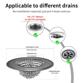 TRAPMATE stainless-steel drain screen closeup shows durable mesh design for long-lasting protection
