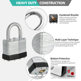 Includes 24 keys with the 12-lock set for daily use and backups