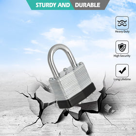 Travate padlock with 4-pin cylinder for enhanced security