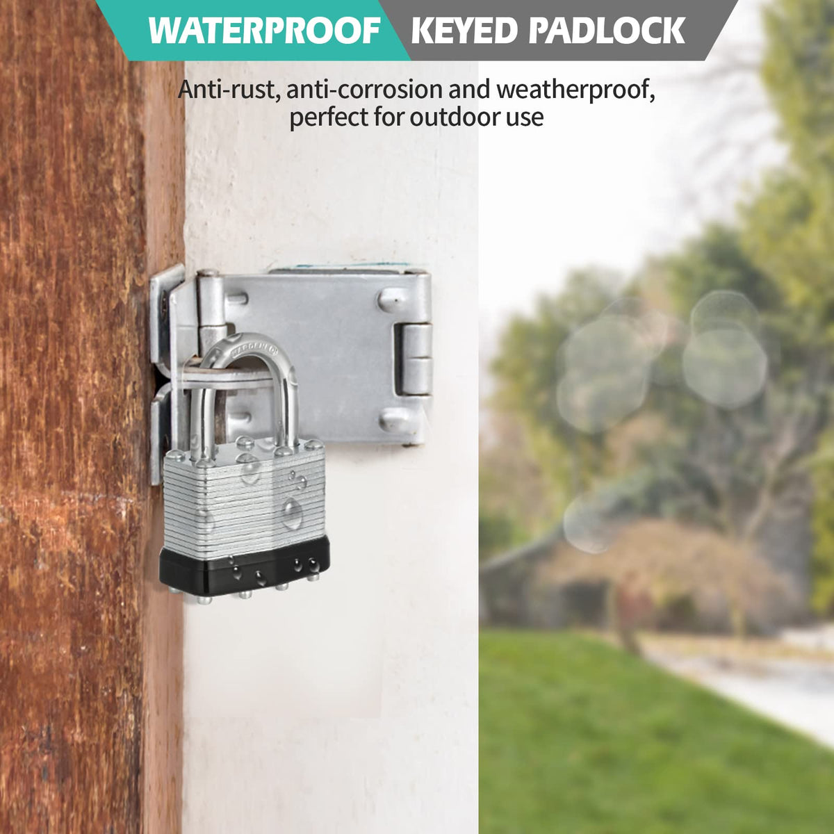 Outdoor and indoor suitability of Travate padlocks on lockers and sheds