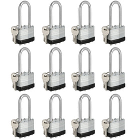 Travate keyed-alike padlocks 12-pack, overall view for bulk storage security