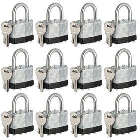 Travate keyed alike padlocks 12-pack for secure storage and easy access