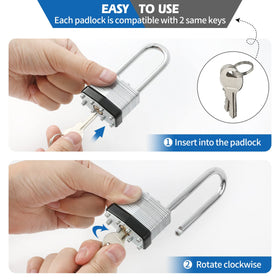 Travate hardened shackle close-up highlights strong anti-bolt-cutter security