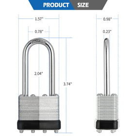 Travate nickel-plated padlock close-up showing weather resistance and corrosion protection
