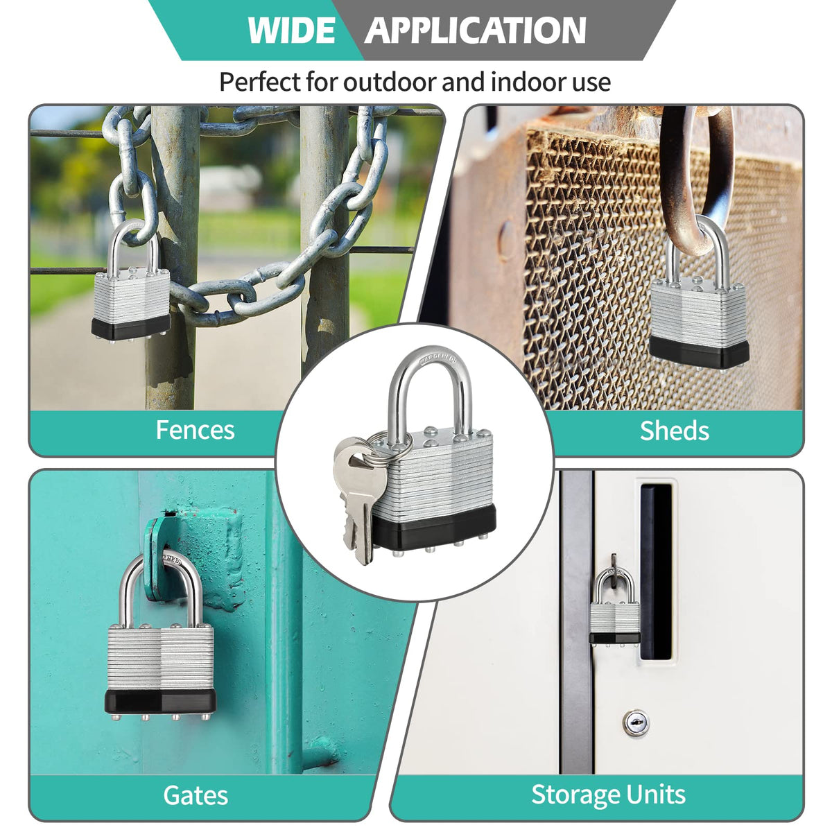 Weatherproof Travate padlocks designed for outdoor environments