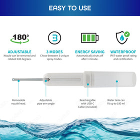 Travel Butty portable bidet with USB-C charging for on-the-go power.