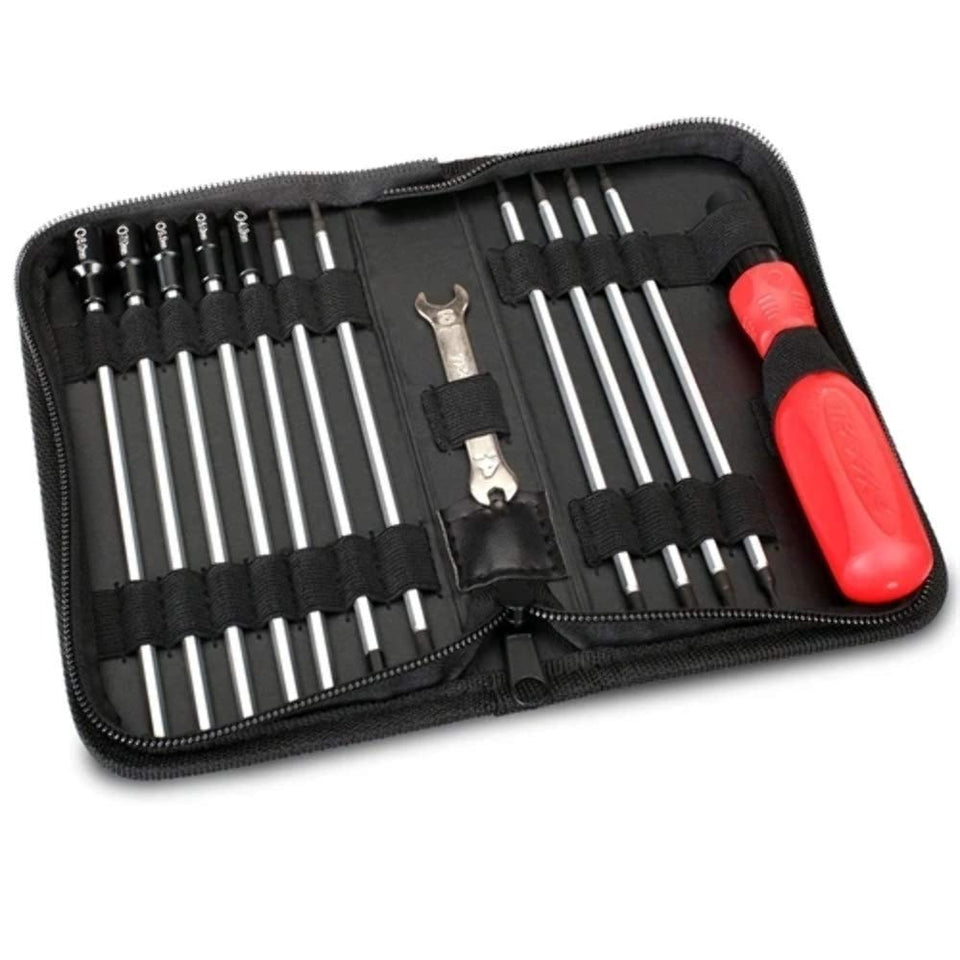 Traxxas Tool Kit pouch with zipper keeps RC gear organized for transport.