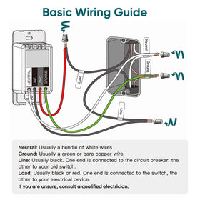 TREATLIFE 1250W 10A rating supports standard lamps and circuits.