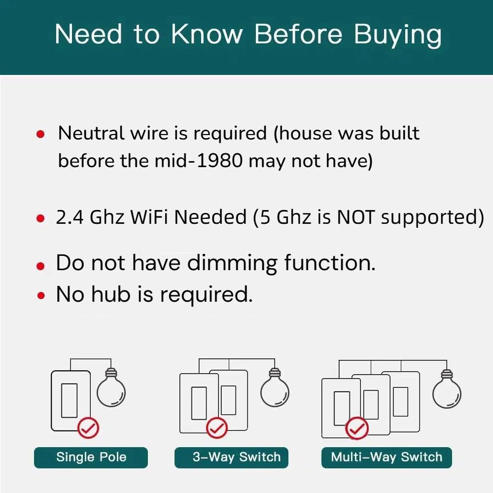 Treatlife 3‑way switch pack installation guide for quick setup.