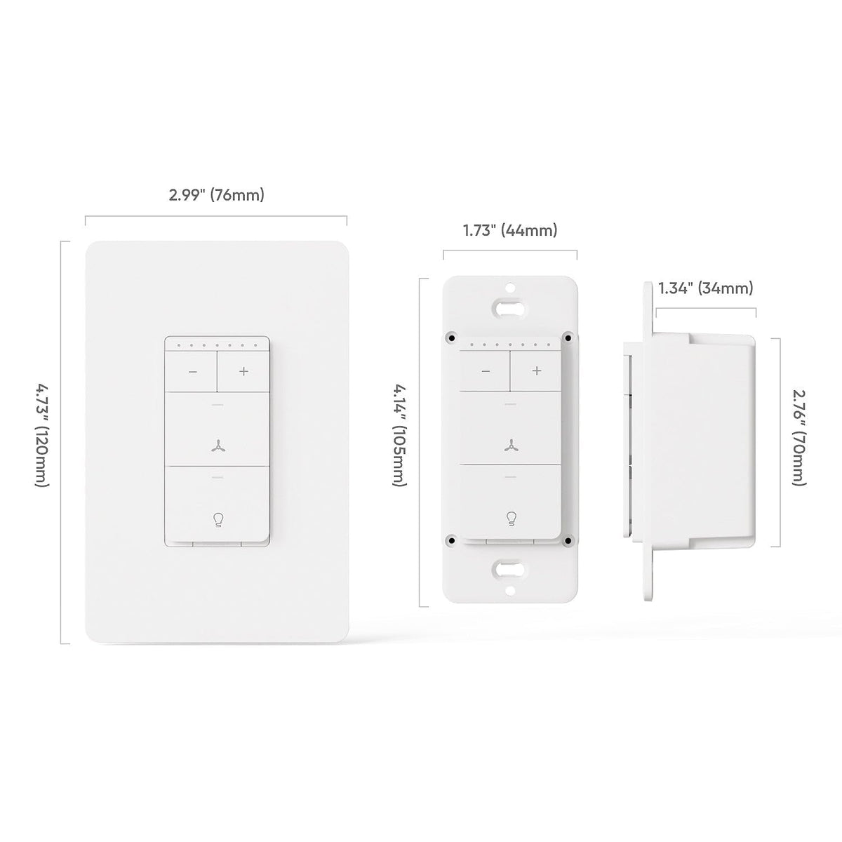 TREATLIFE 4-speed fan control with gentle lighting