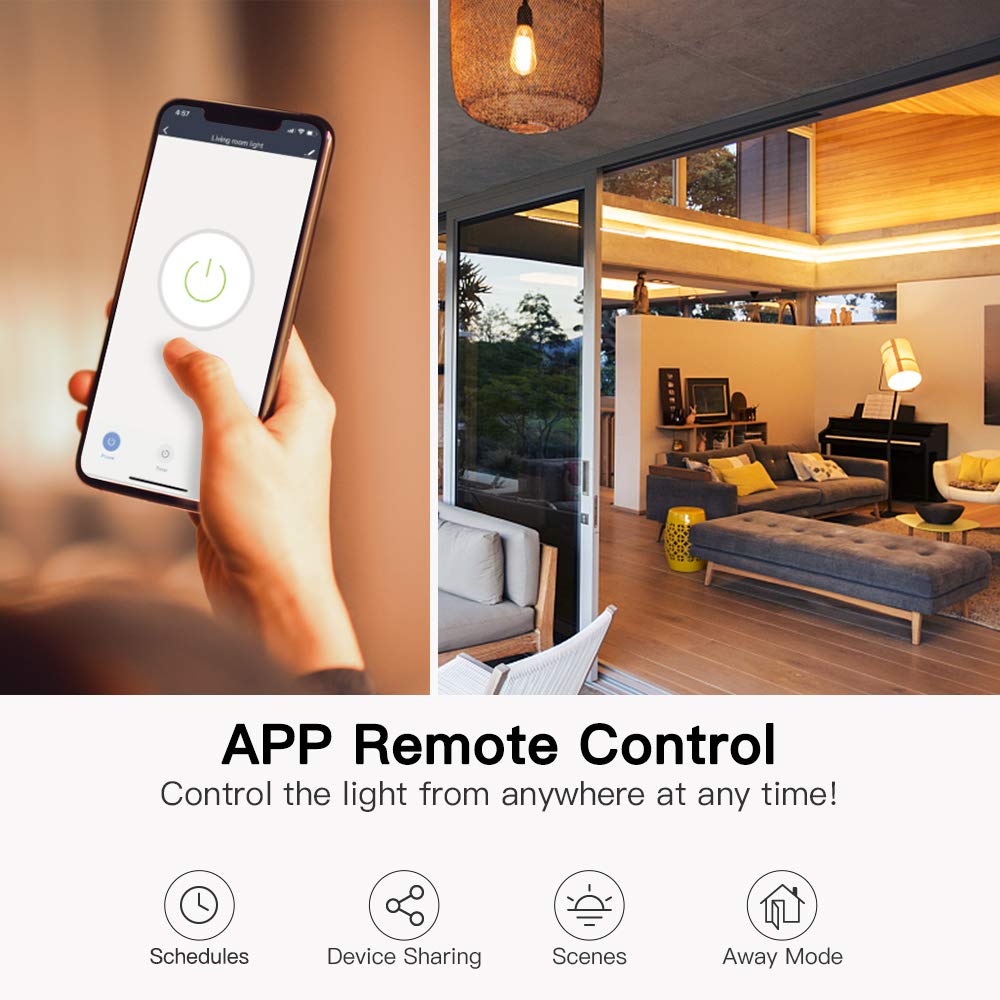 TREATLIFE remote control lets you switch lights from bed or office.
