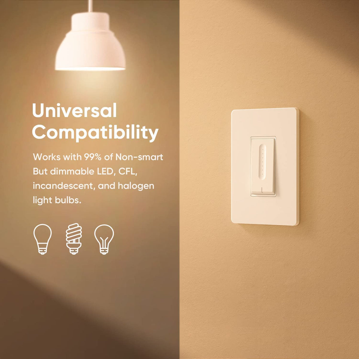 TREATLIFE app remote control lets you adjust brightness from anywhere.