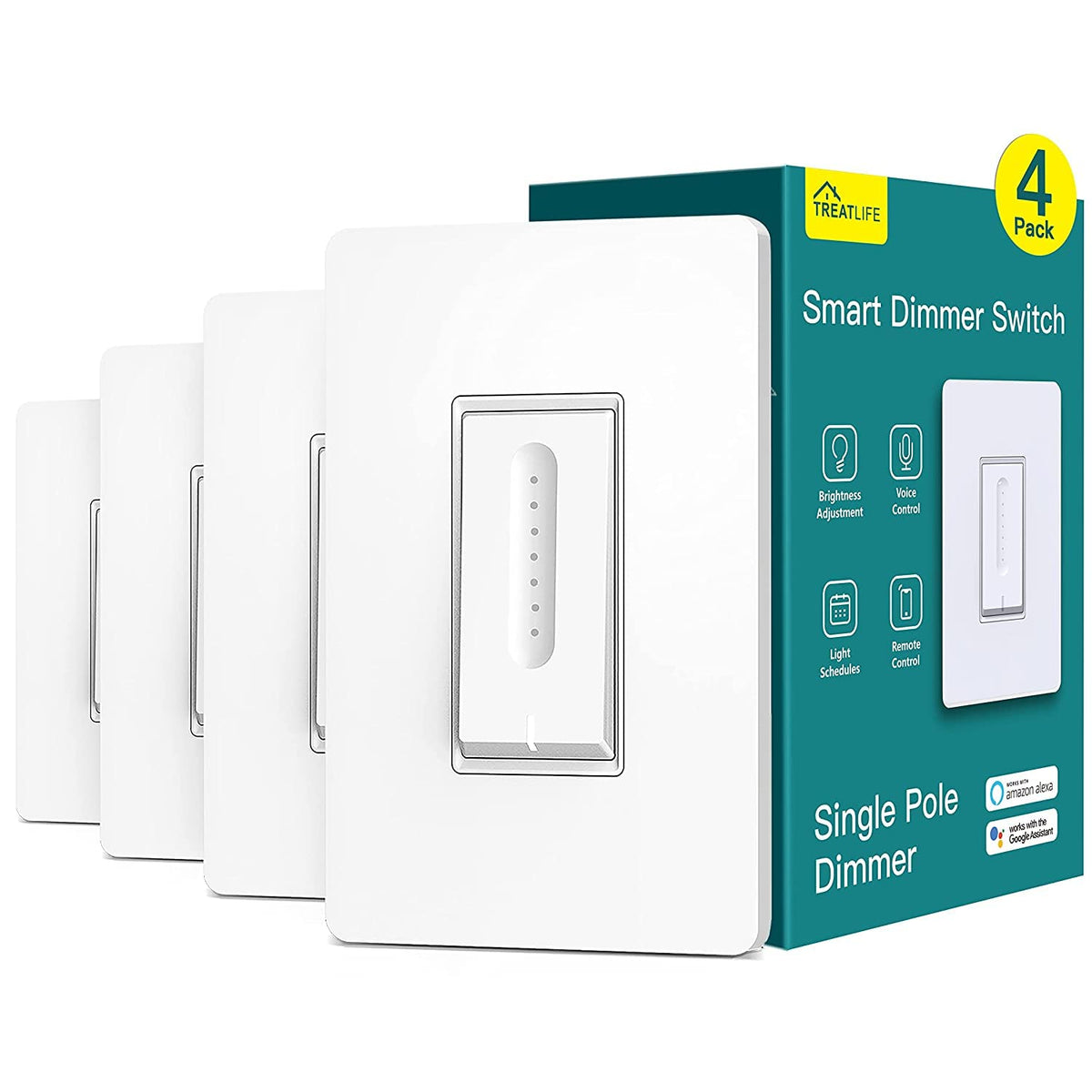 TREATLIFE smart dimmer switch front view for easy lighting control