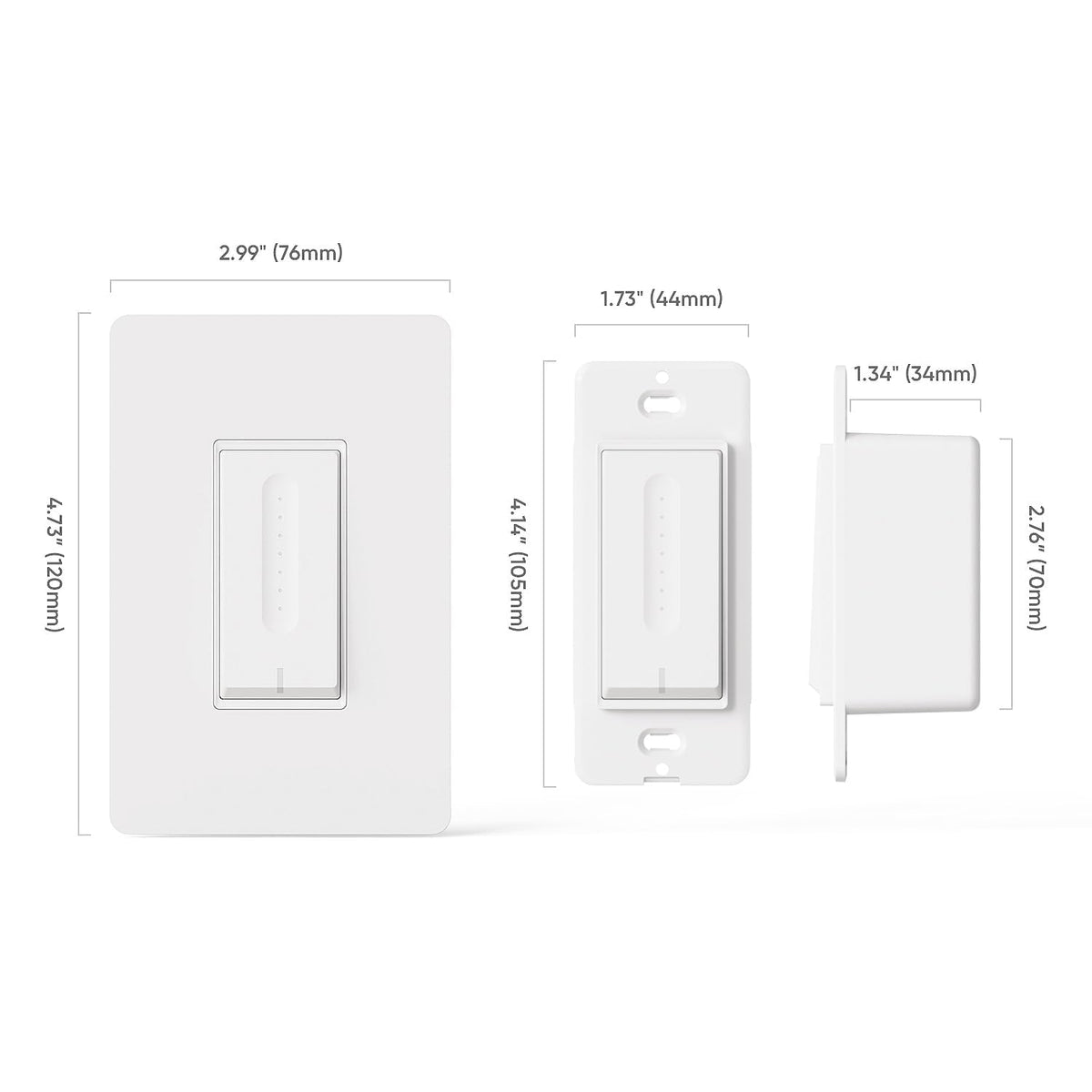 TREATLIFE wall plate included ensures a finished installation
