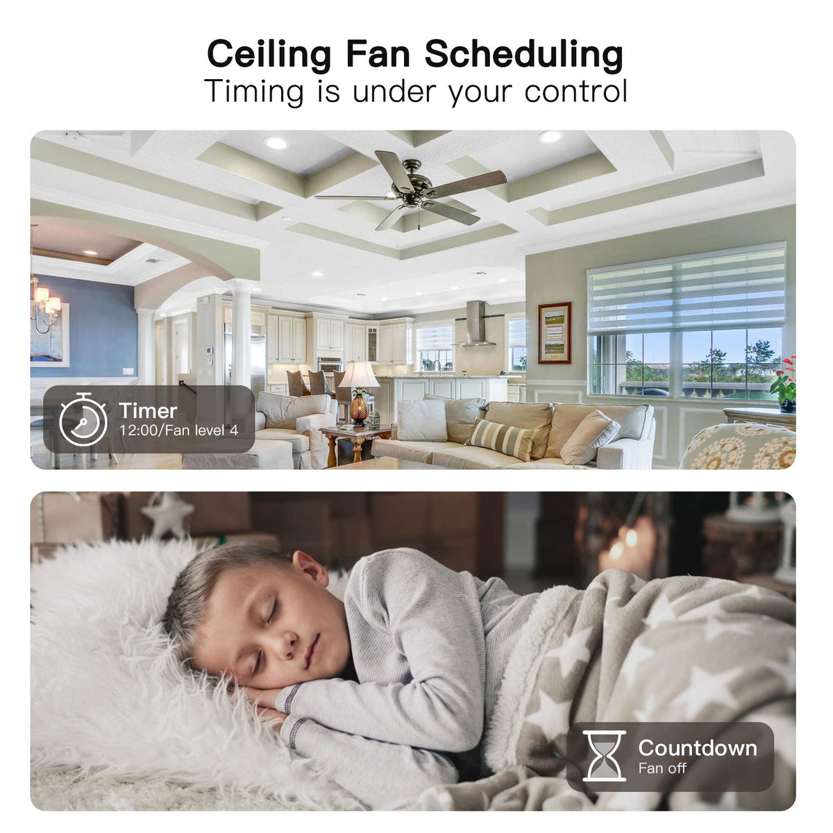 TREATLIFE Smart Fan Switch 4-speed dial demonstrates versatile fan control