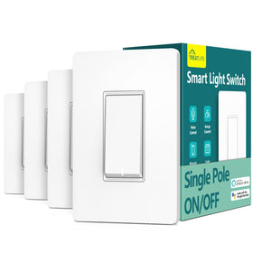 TREATLIFE smart light switch for single-pole setup with Alexa voice control.