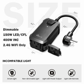 TREATLIFE smart plug for lights controlled via app for convenient schedule.