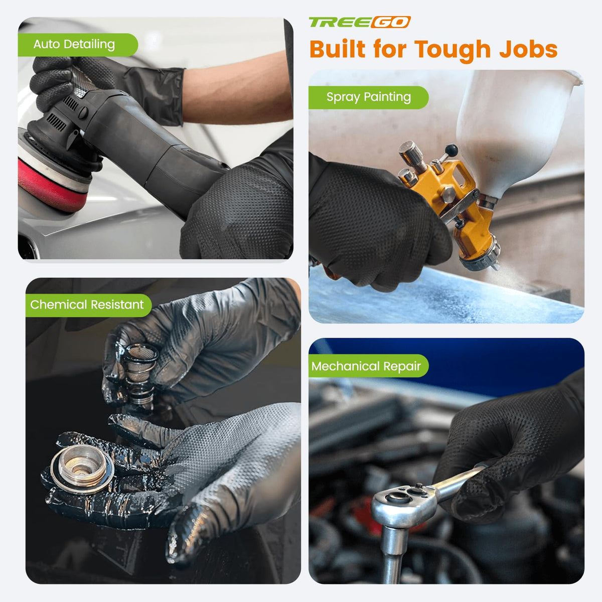 TREEGO beaded cuff helps prevent roll-down during heavy tasks.