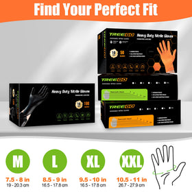 TREEGO nitrile gloves stay comfortable during long shifts and tool transitions.