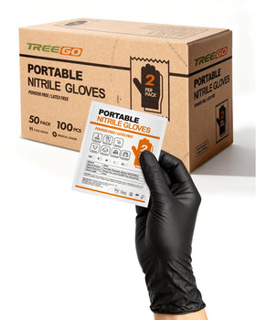 TREEGO 5mil nitrile gloves with textured fingertips for precise service tasks