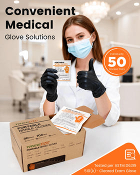 TREEGO gloves individually packed in paper packaging for clean, quick distribution