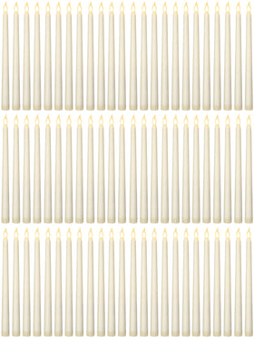 Treela 72-piece flameless taper candles bundle with a safe, long-lasting glow for events