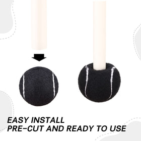 Treela black and white precut chair leg balls blend with furniture