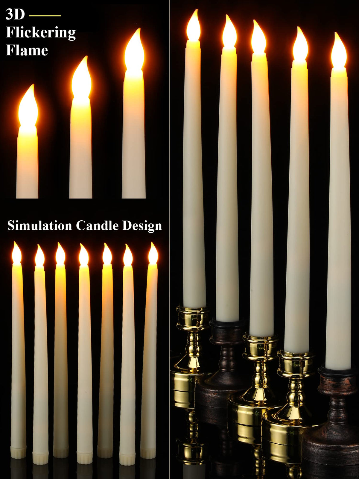 Treela ivory taper candles on church altar providing gentle illumination