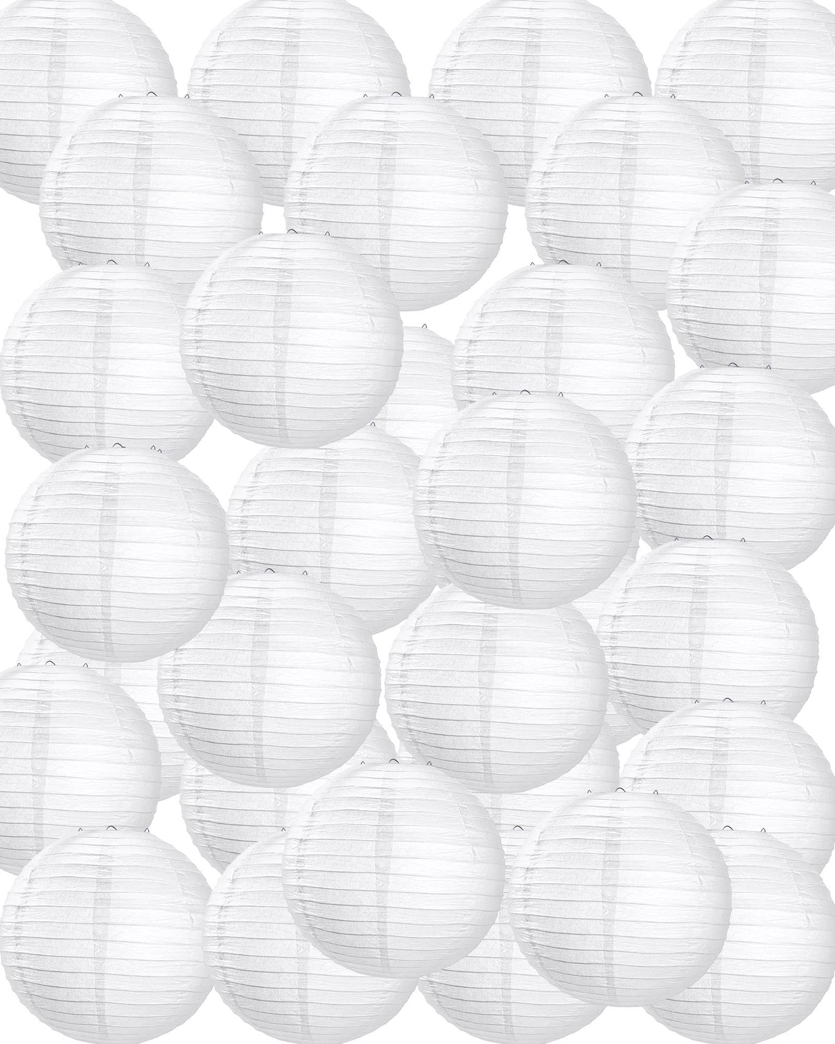 Treela white 6inch lantern ball assembled for elegant ceiling decor.