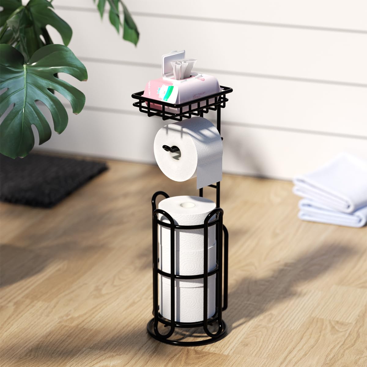 TreeLen black finish stand ideal for RV and small spaces
