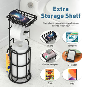 TreeLen free-standing bathroom holder balances securely for stable use